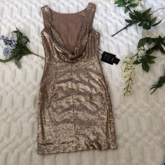 Lulu’s NWT Rose Gold Cowl back XS. - Picture 6 of 7